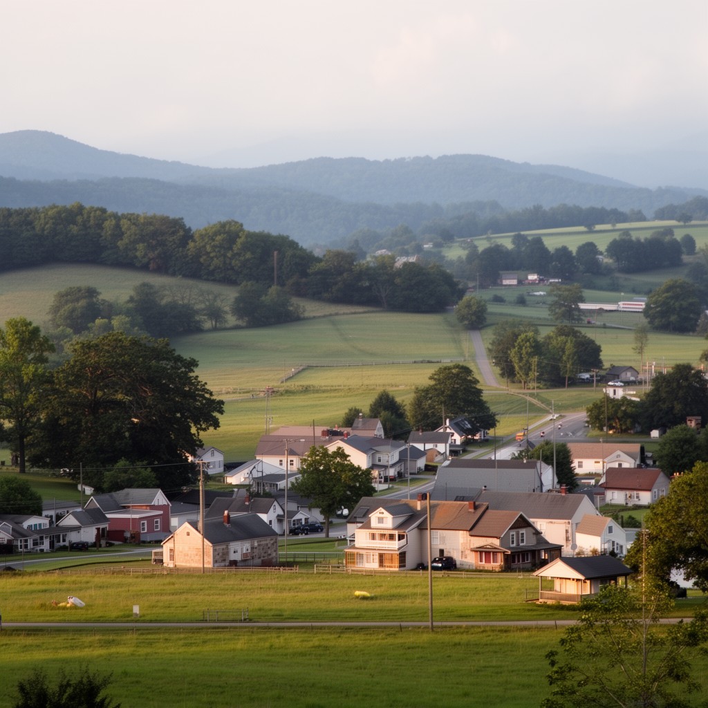 AI-generated illustration of Kearneysville, West Virginia