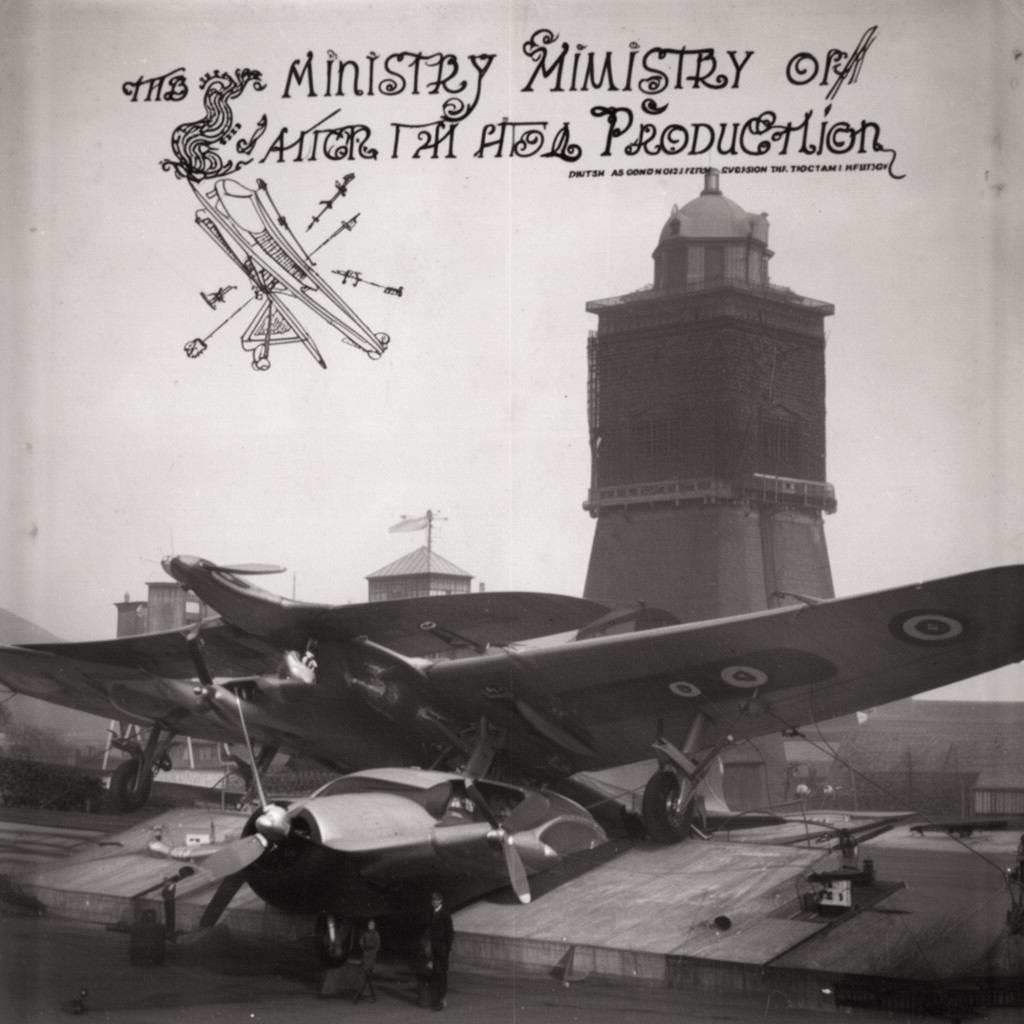 AI-generated illustration of Ministry of Aircraft Production