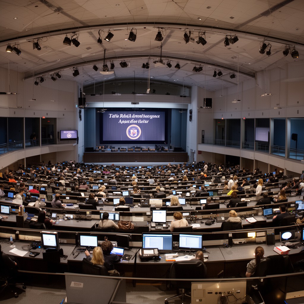 AI-generated illustration of CIA Auditorium