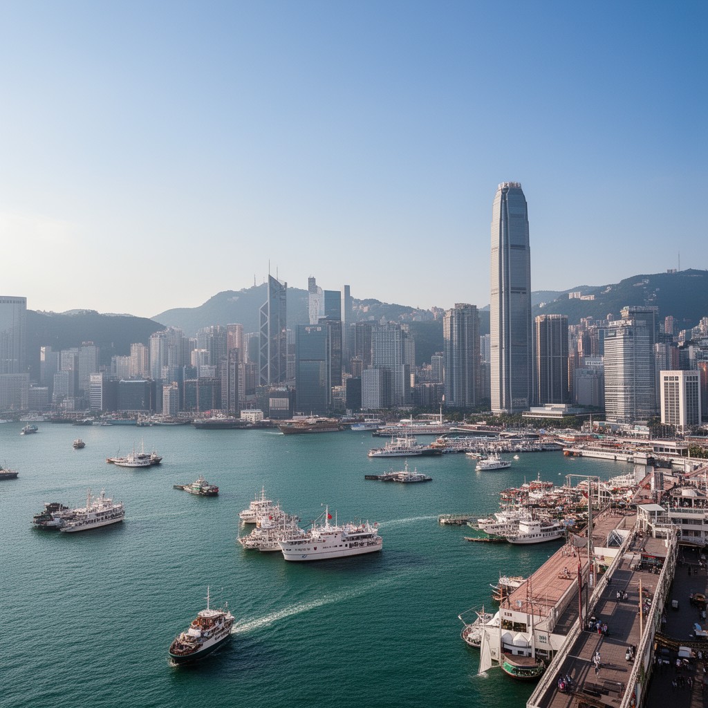 AI-generated illustration of Victoria Harbour