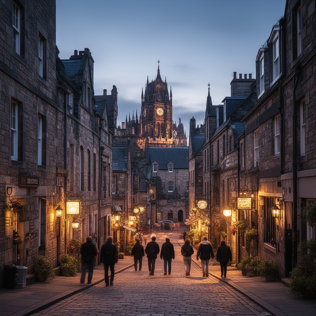 AI-generated illustration of Old Town of Edinburgh