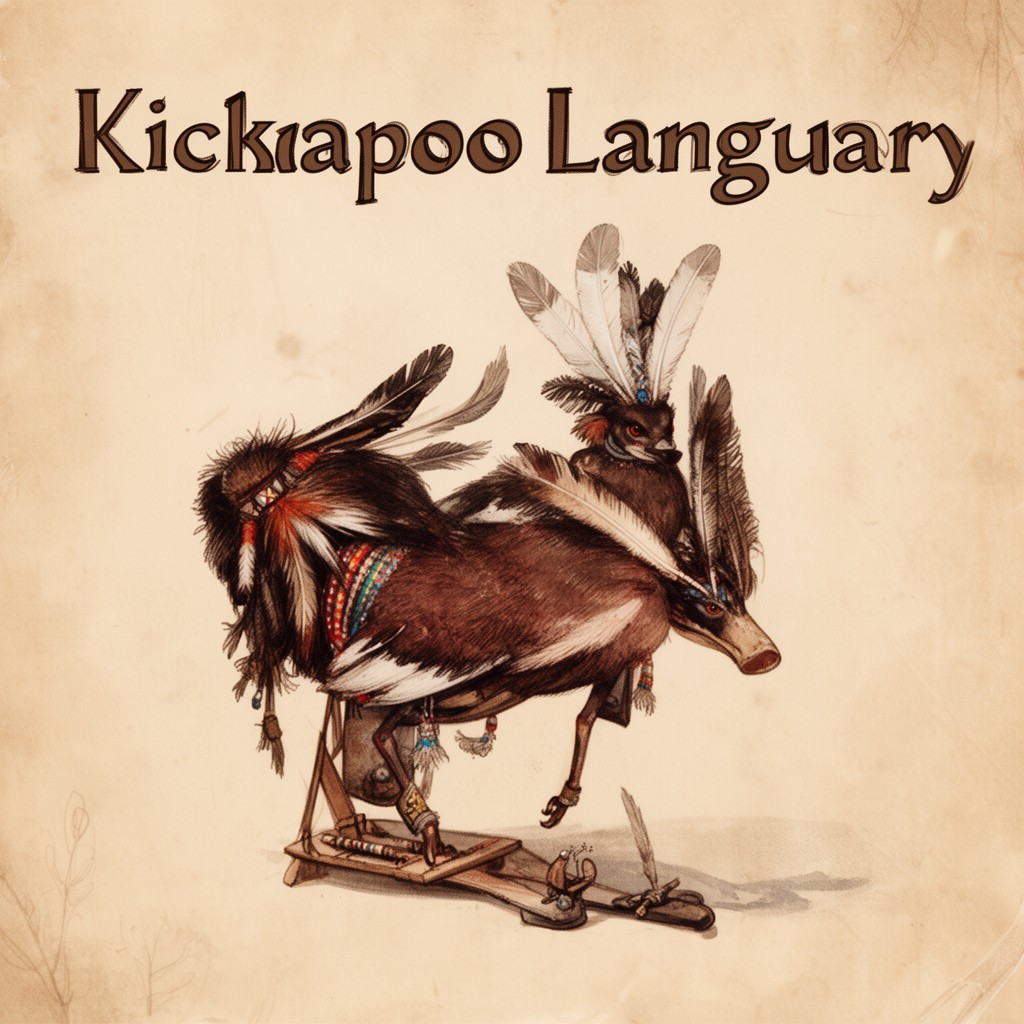 AI-generated illustration of Kickapoo language