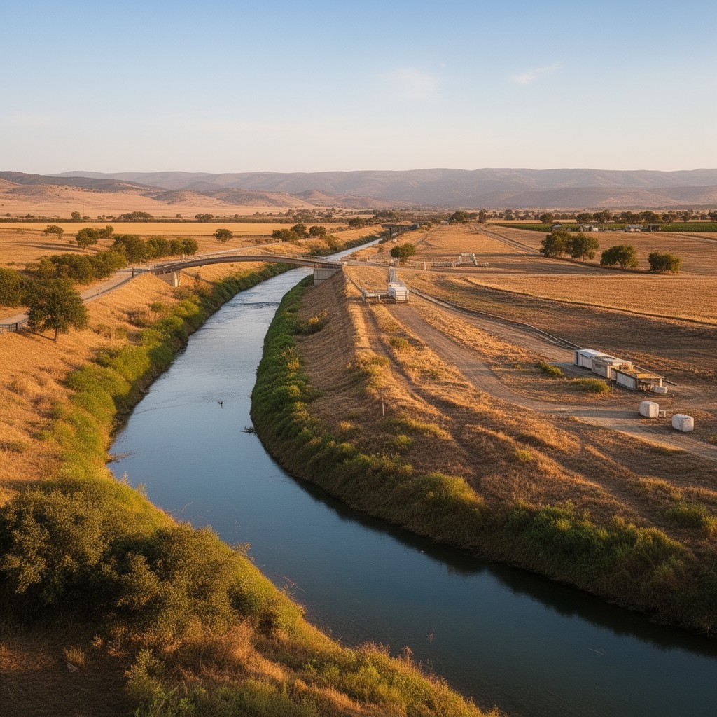 AI-generated illustration of Tehama-Colusa Canal