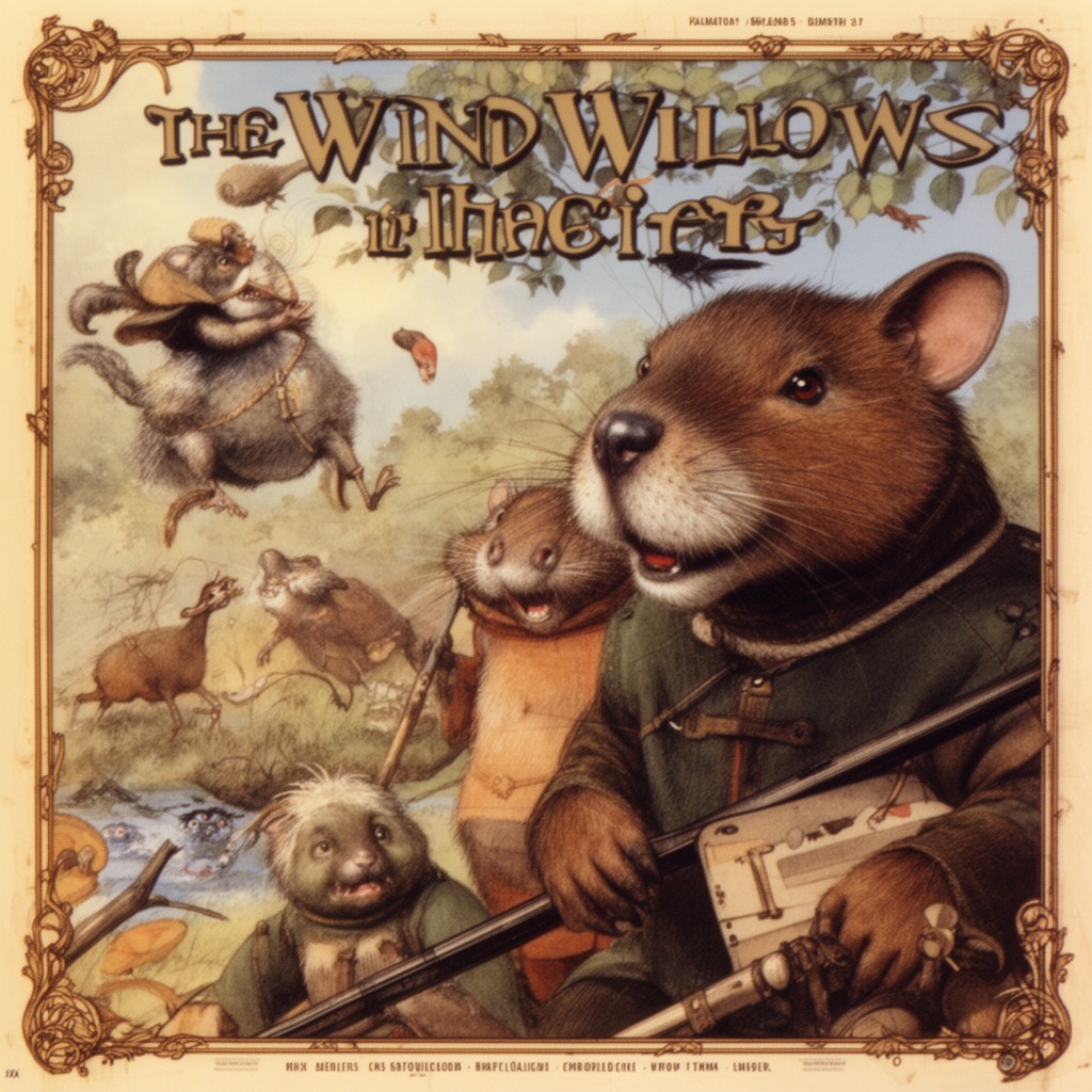 AI-generated illustration of The Wind in the Willows (1996 British live-action film)