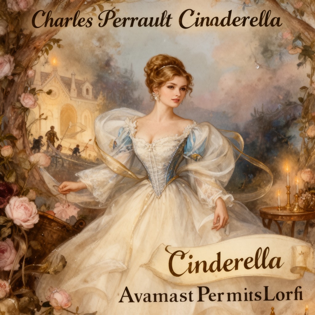 AI-generated illustration of Cinderella by Charles Perrault
