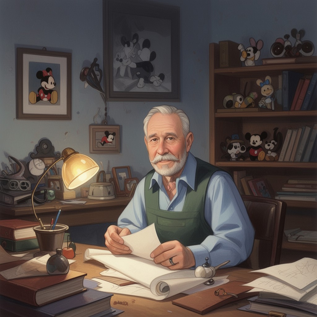AI-generated illustration of Ted Sears