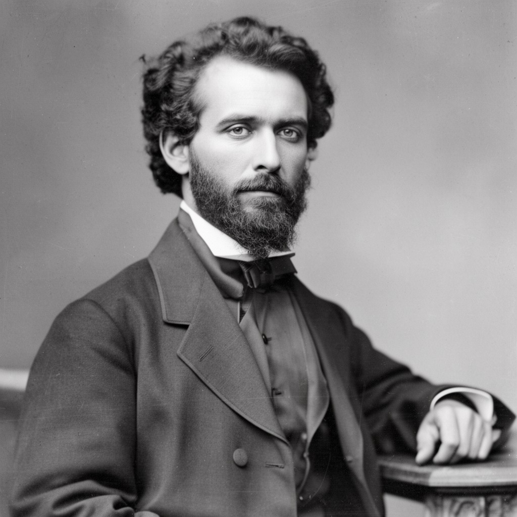 AI-generated illustration of Bret Harte
