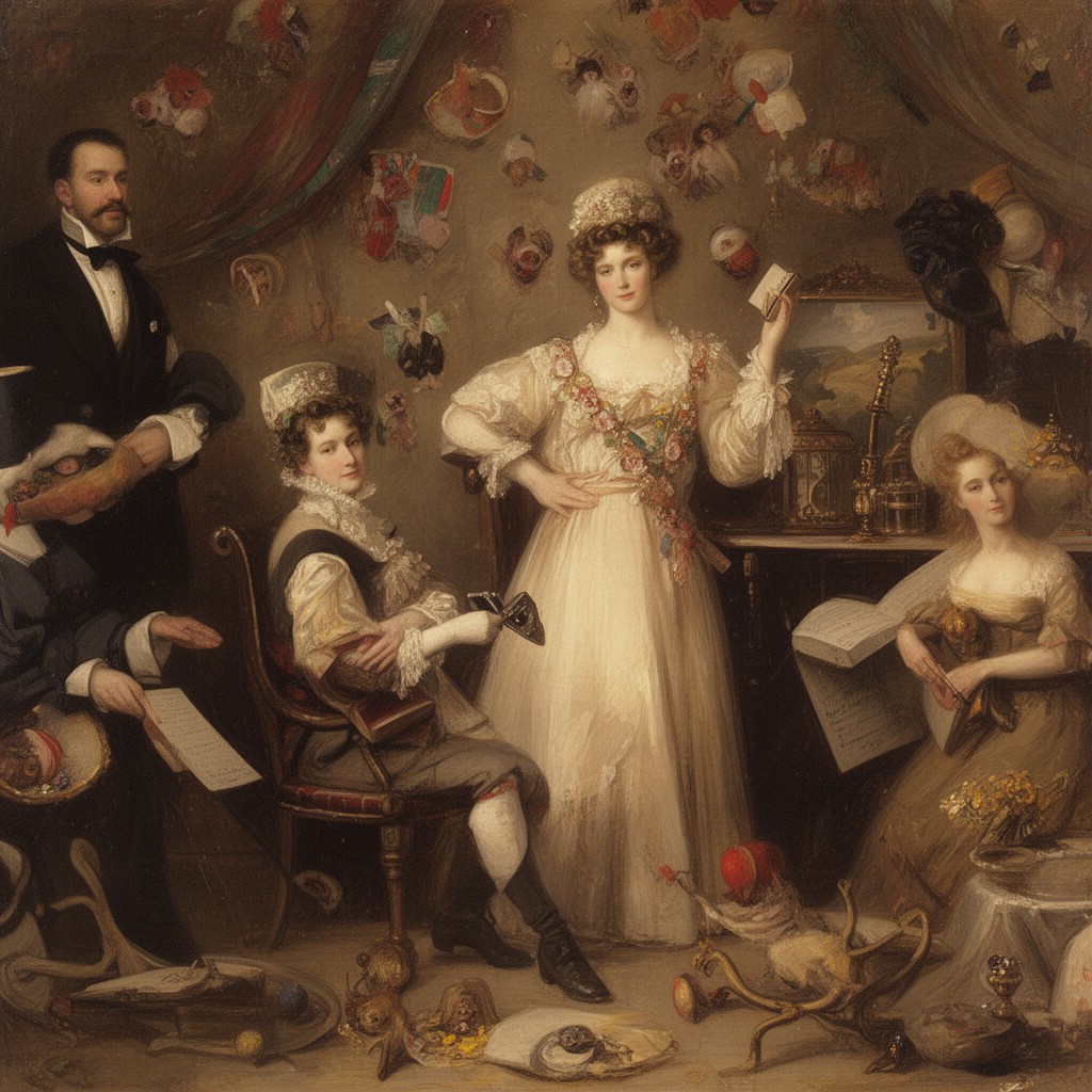 AI-generated illustration of Splendeurs et misères des courtisanes