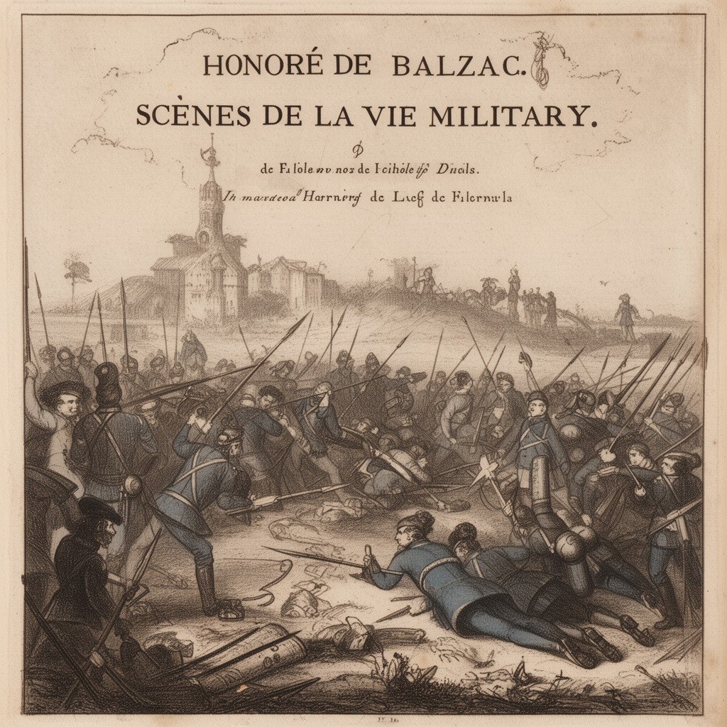 AI-generated illustration of Scènes de la vie militaire