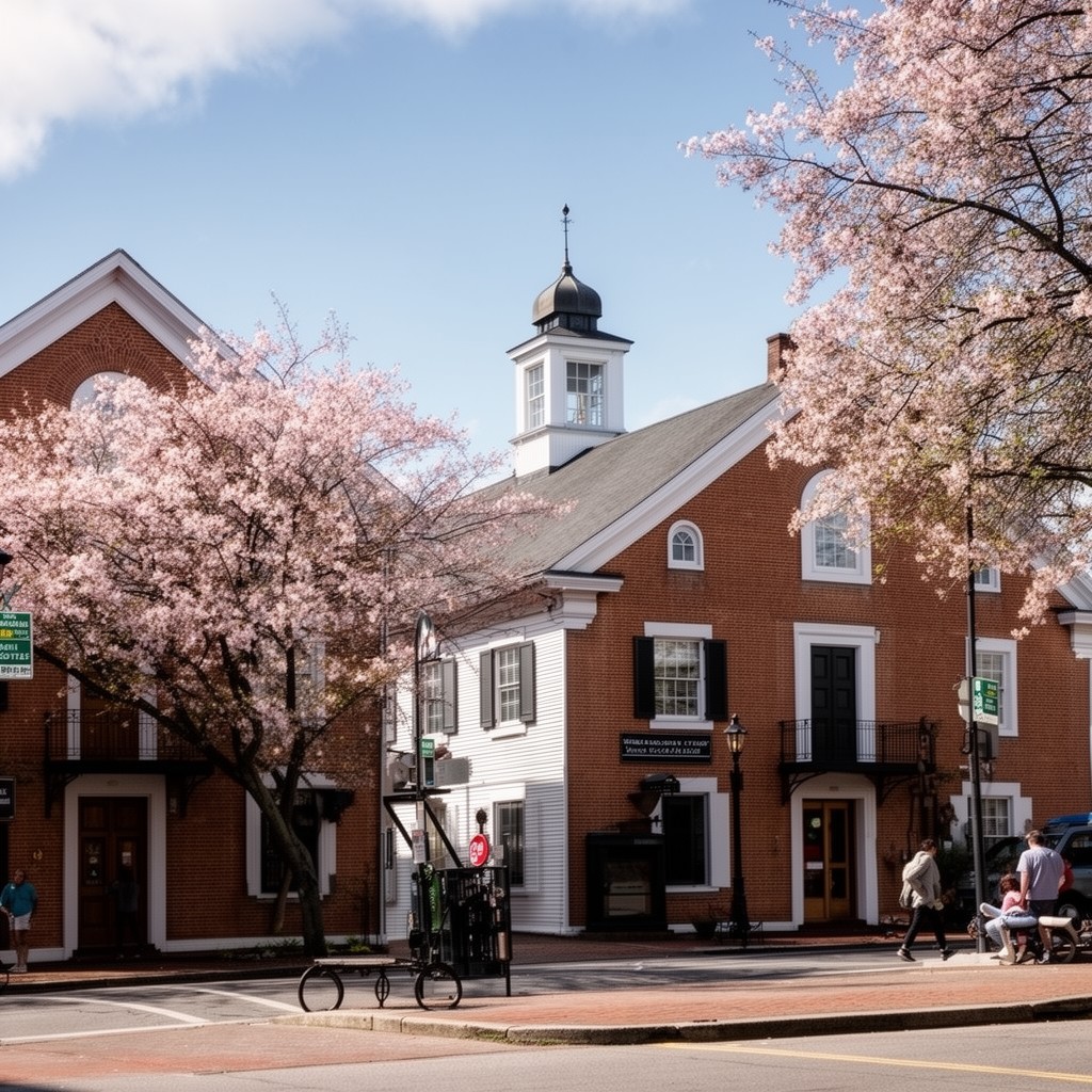 AI-generated illustration of Kingston, Rhode Island, United States