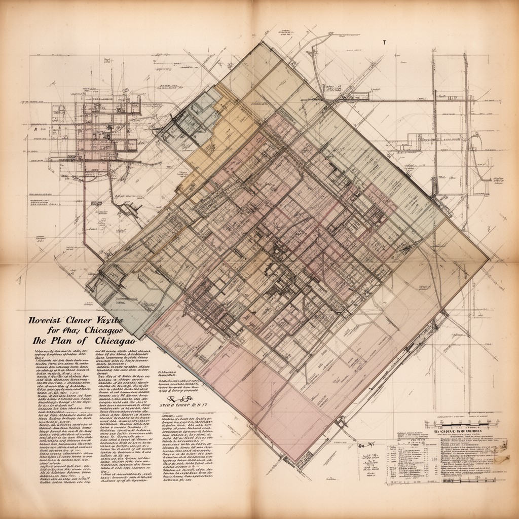 AI-generated illustration of Plan of Chicago