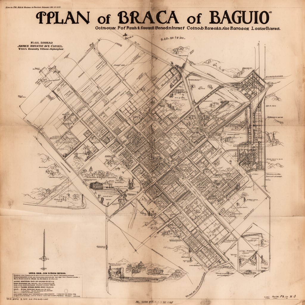 AI-generated illustration of Plan of Baguio