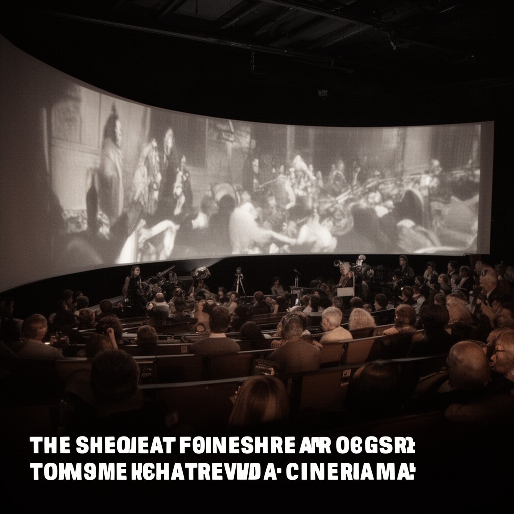 AI-generated illustration of Cinerama film process
