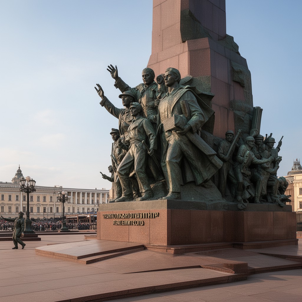 AI-generated illustration of Monument to the Heroic Defenders of Leningrad