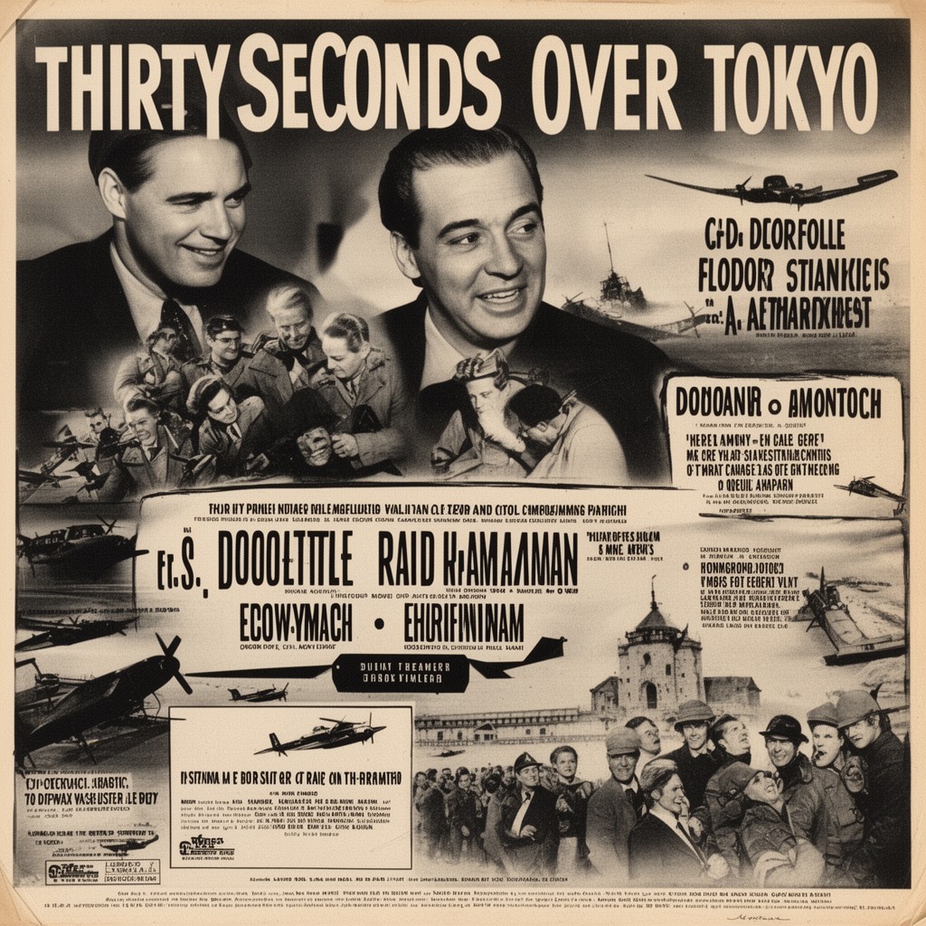 AI-generated illustration of film "Thirty Seconds Over Tokyo"