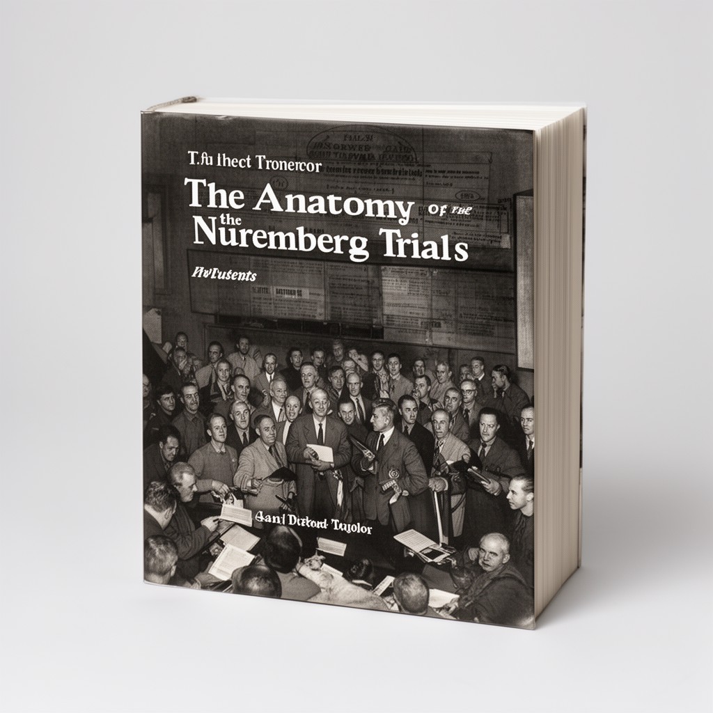 AI-generated illustration of The Anatomy of the Nuremberg Trials