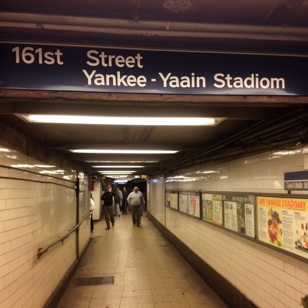 AI-generated illustration of 161st Street–Yankee Stadium station
