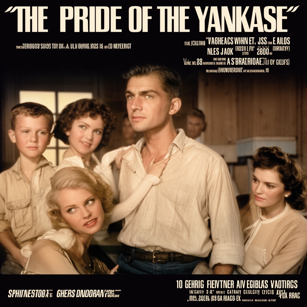 AI-generated illustration of film "The Pride of the Yankees"