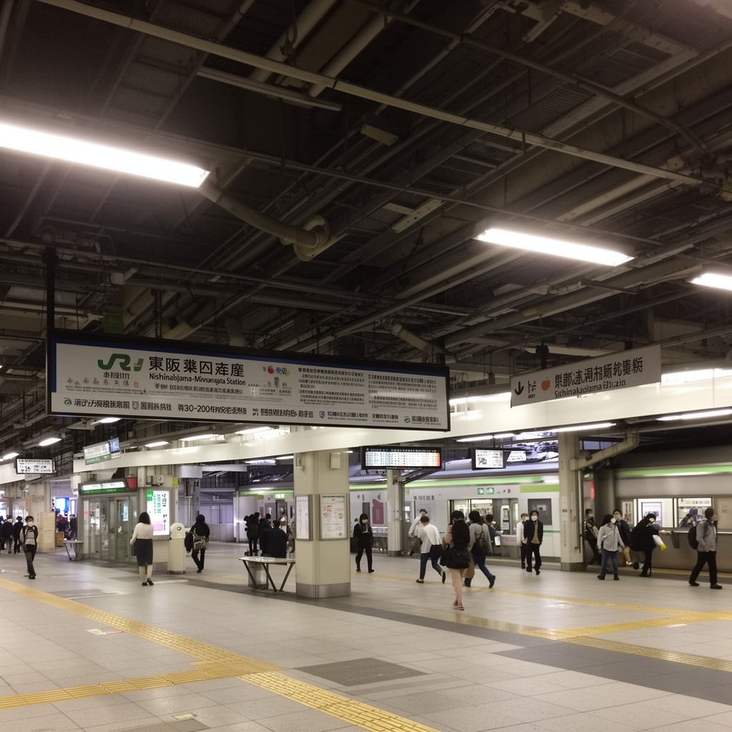 AI-generated illustration of Nishinakajima-Minamigata Station