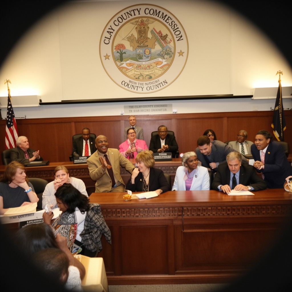 AI-generated illustration of Clay County Commission