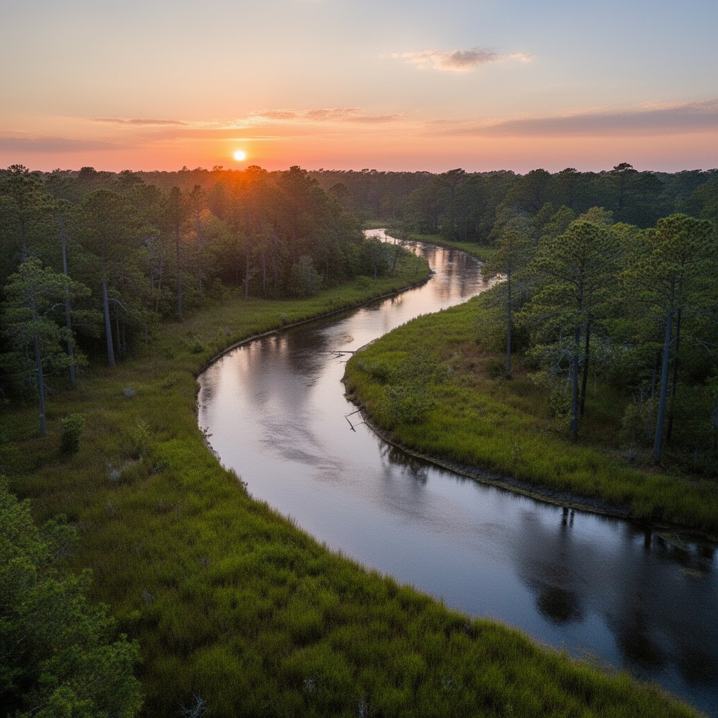 AI-generated illustration of Neuse River