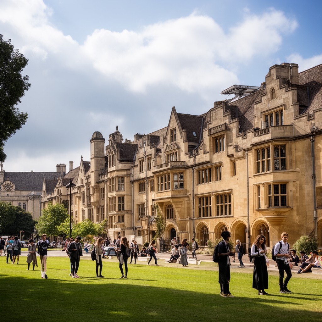 AI-generated illustration of St Anne's College, Oxford