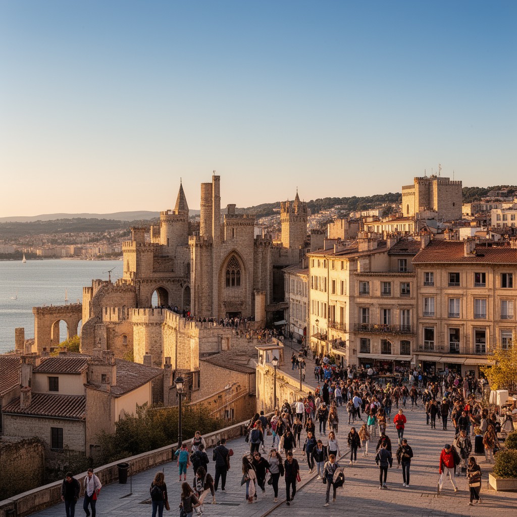 AI-generated illustration of Montpellier, France