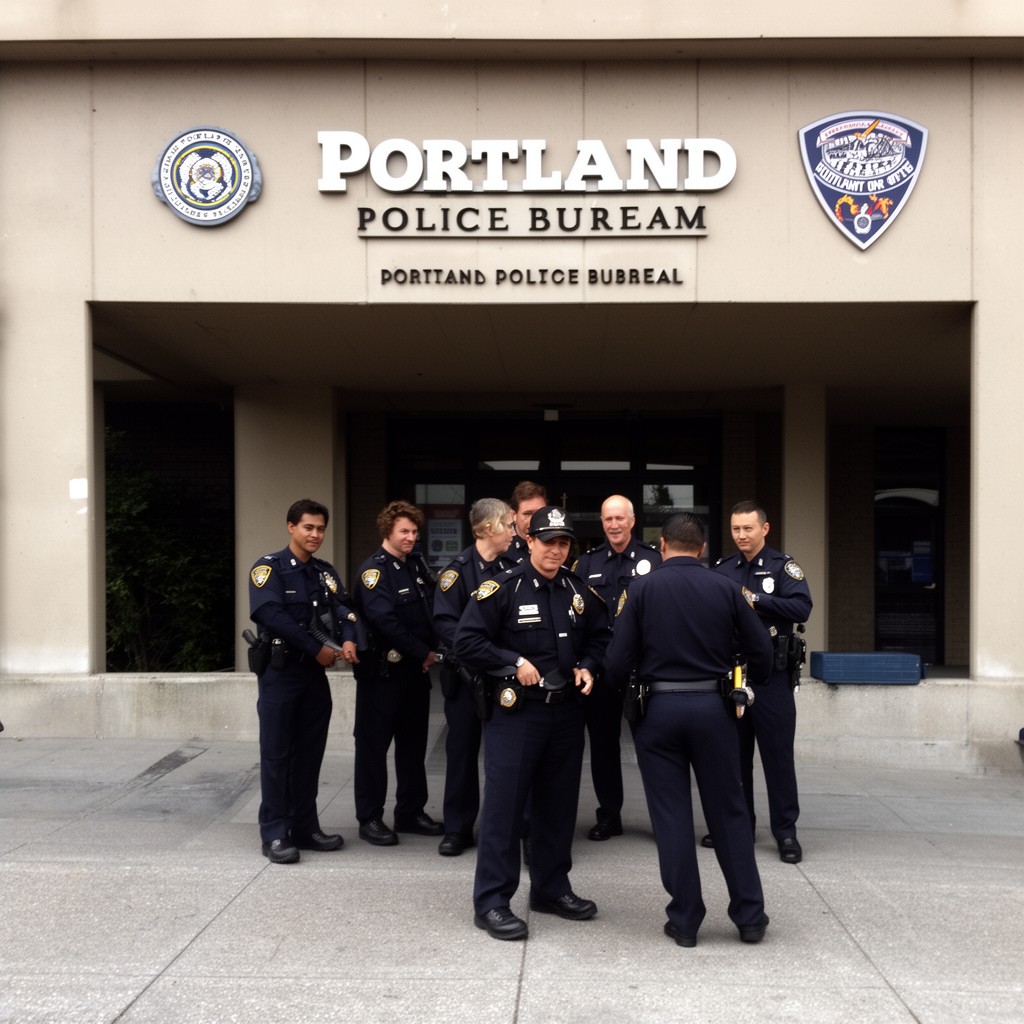 AI-generated illustration of Portland Police Bureau