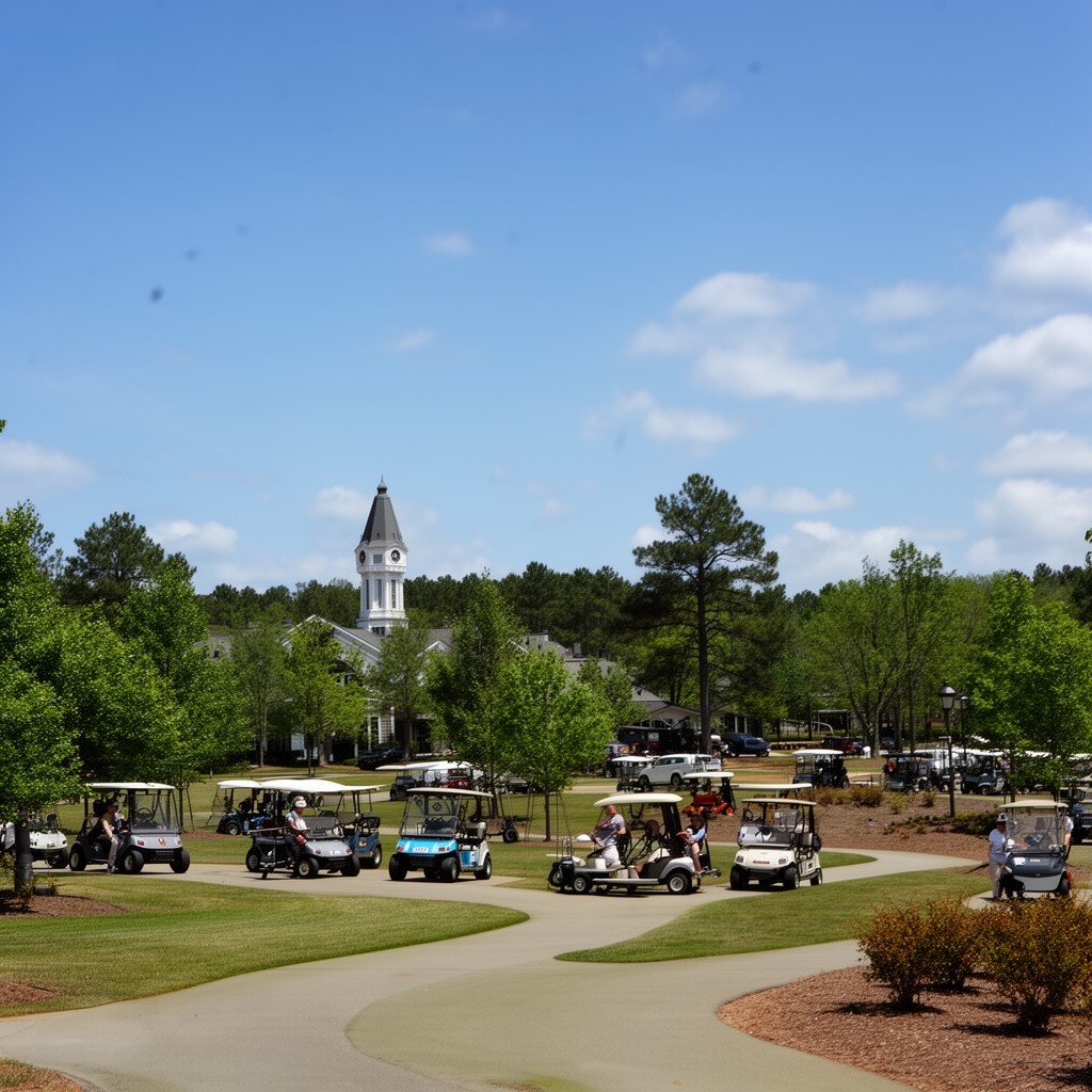 AI-generated illustration of Peachtree City, Georgia
