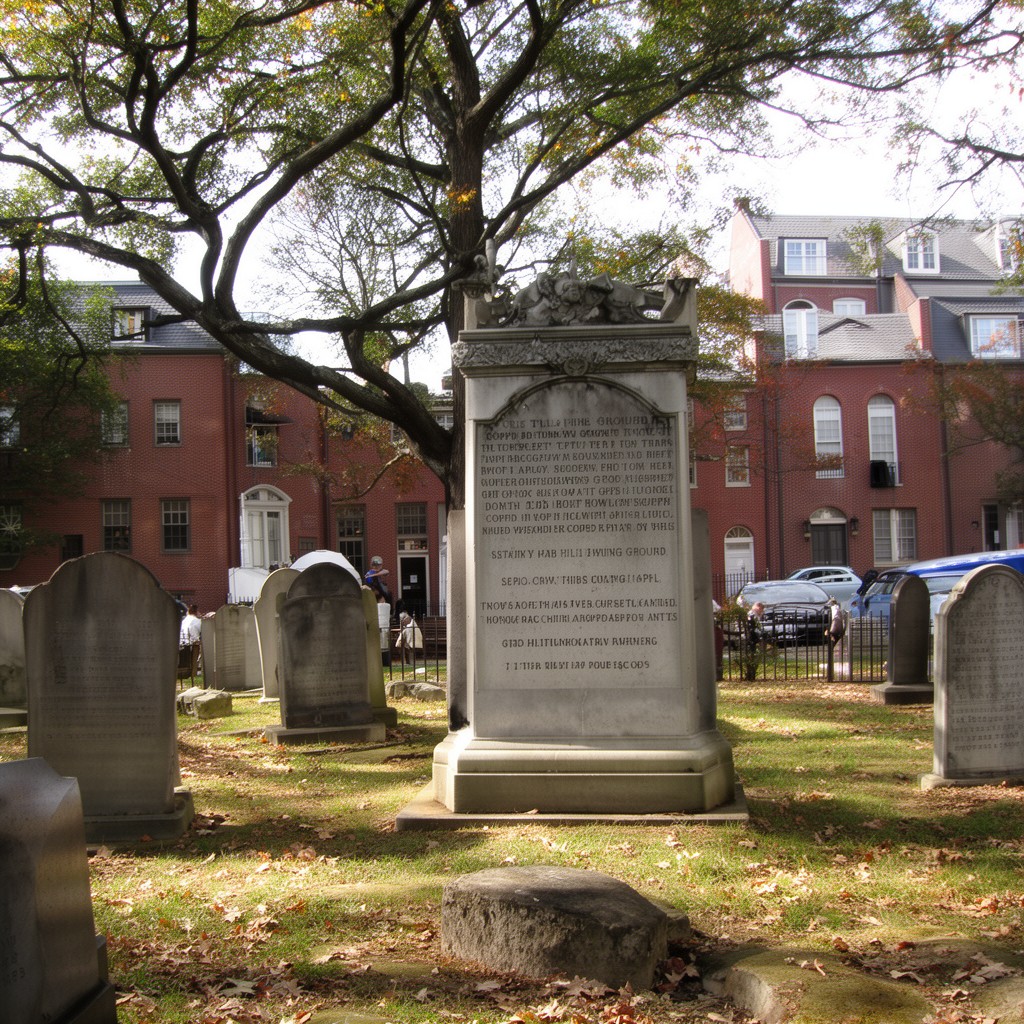 AI-generated illustration of Copp's Hill Burying Ground