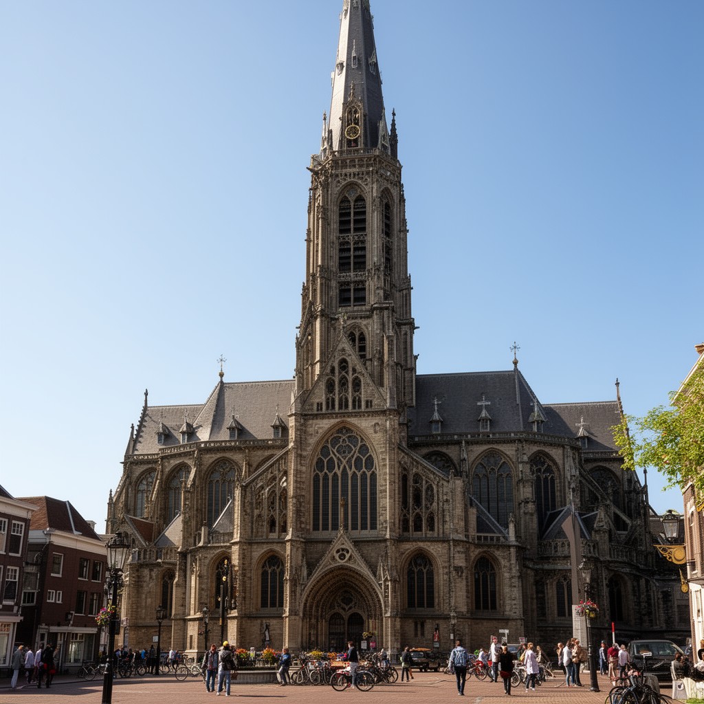 AI-generated illustration of Grote Kerk, The Hague