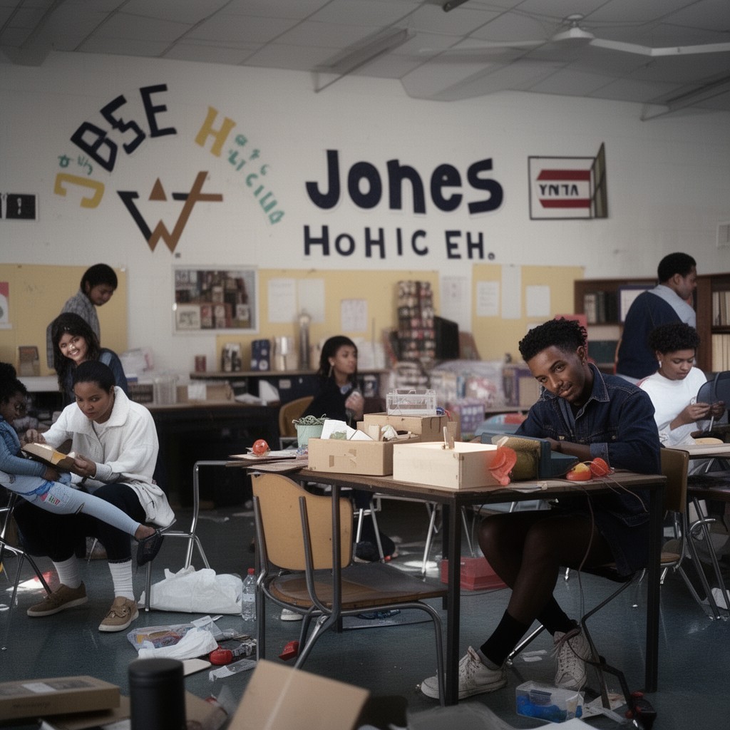 AI-generated illustration of Jesse H. Jones High School
