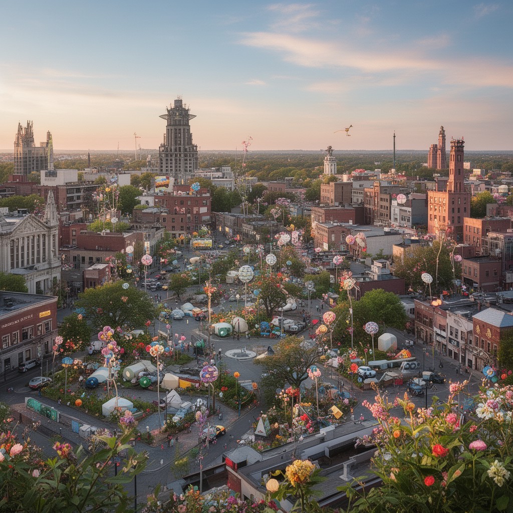 AI-generated illustration of Flower City