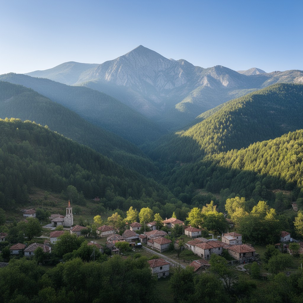 AI-generated illustration of Rhodope Mountains