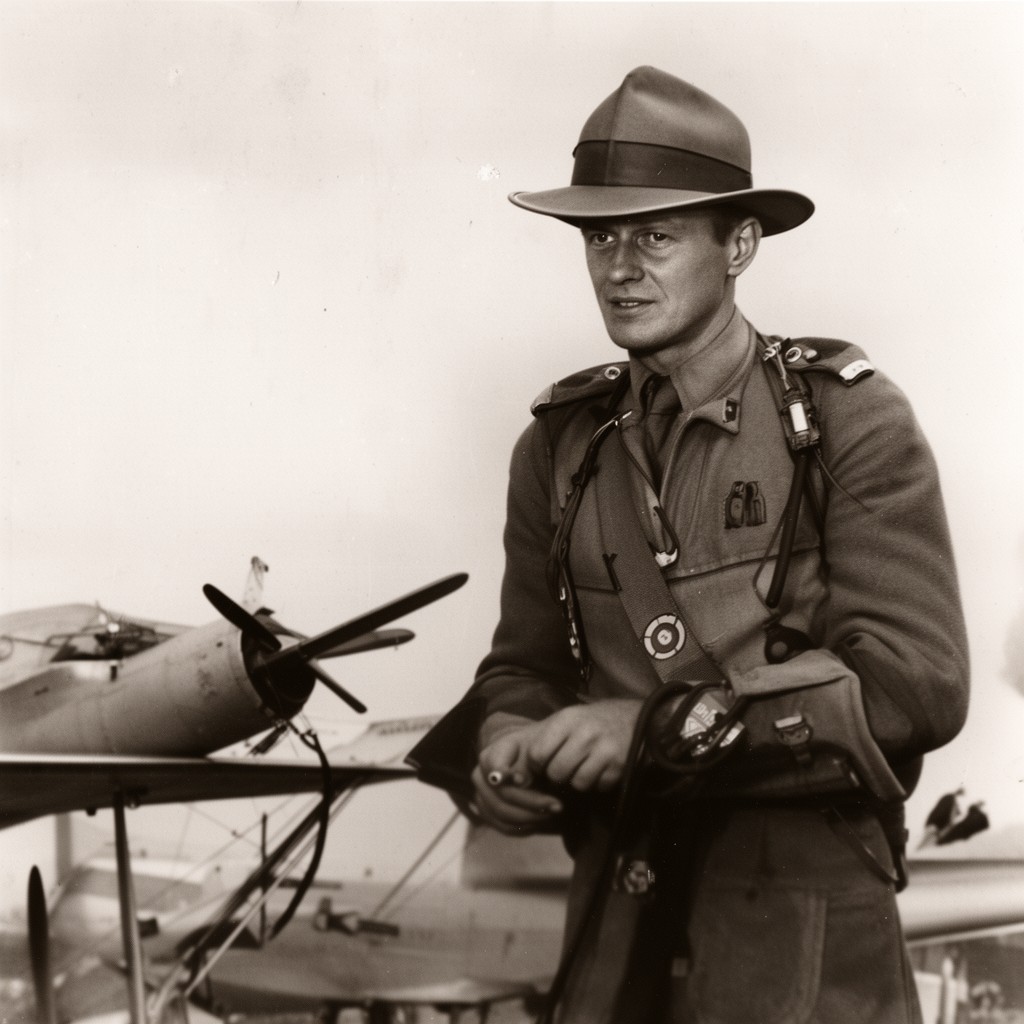 AI-generated illustration of Douglas Bader