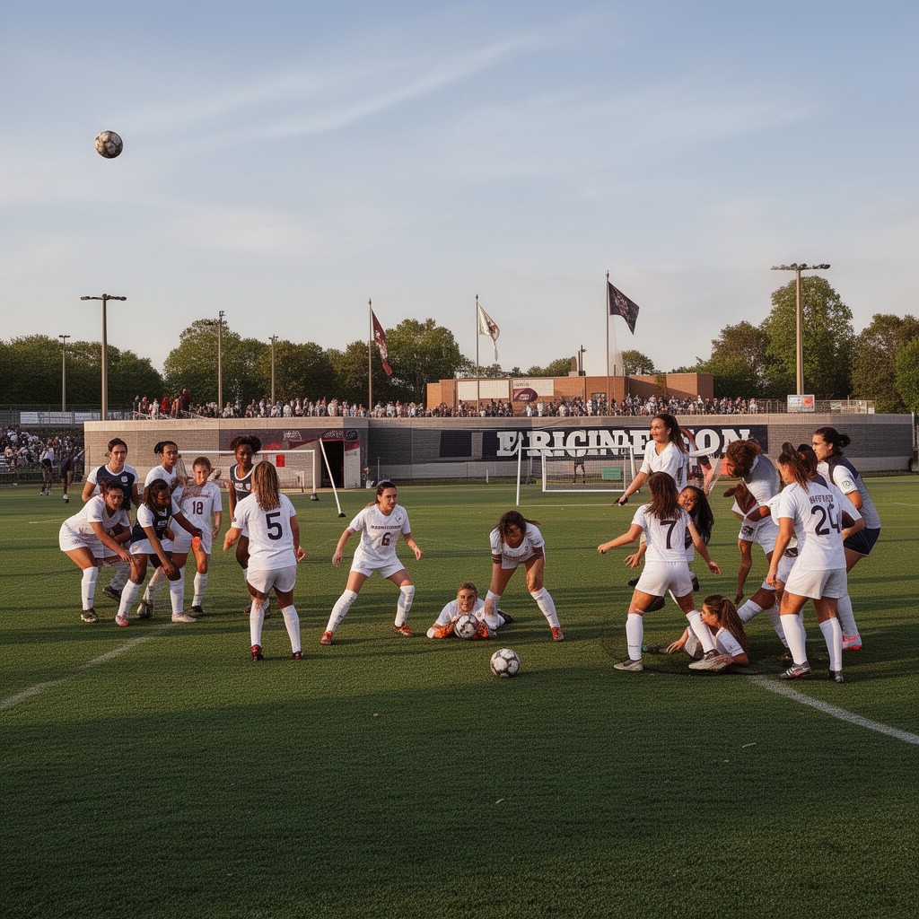 AI-generated illustration of Princeton Tigers women’s soccer