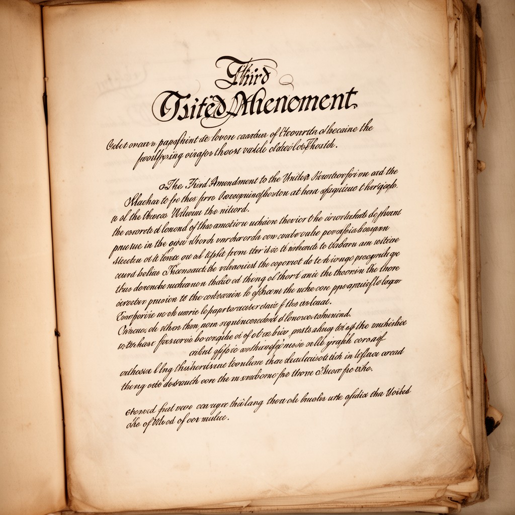 AI-generated illustration of Third Amendment to the United States Constitution