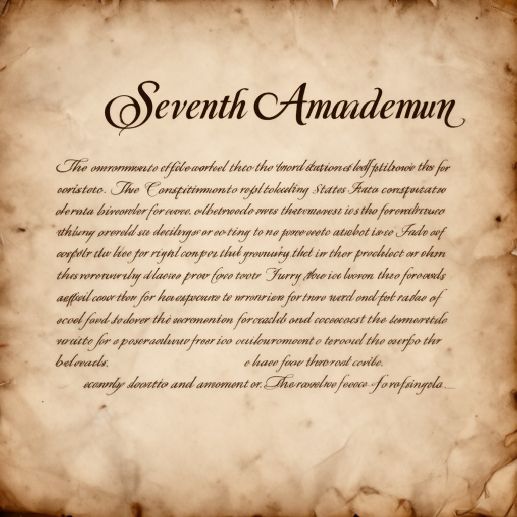 AI-generated illustration of Seventh Amendment to the United States Constitution