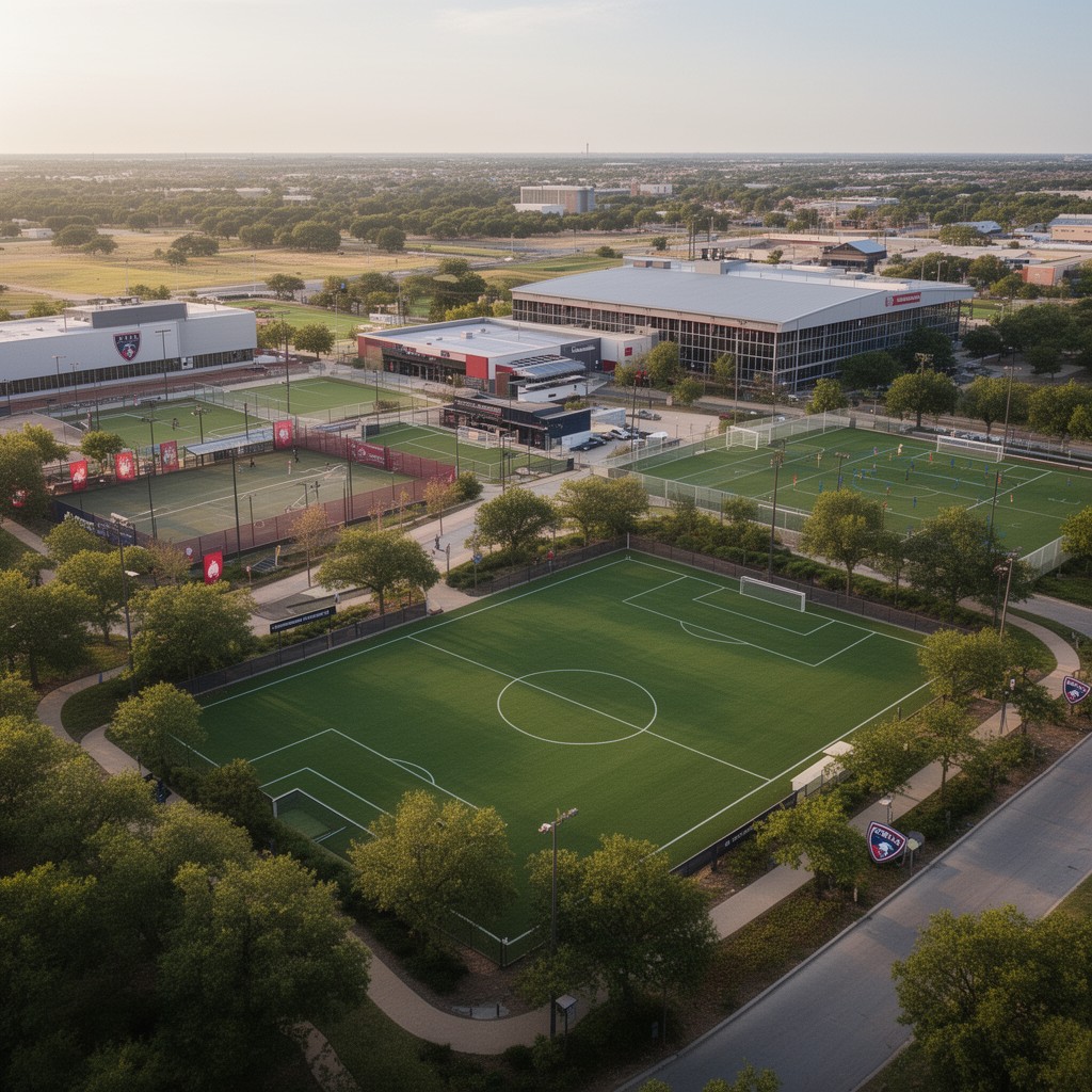 AI-generated illustration of Toyota Soccer Center