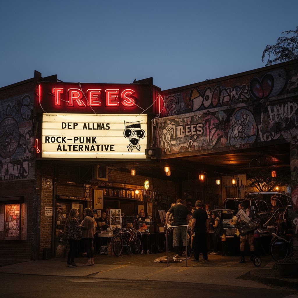 AI-generated illustration of Trees music venue