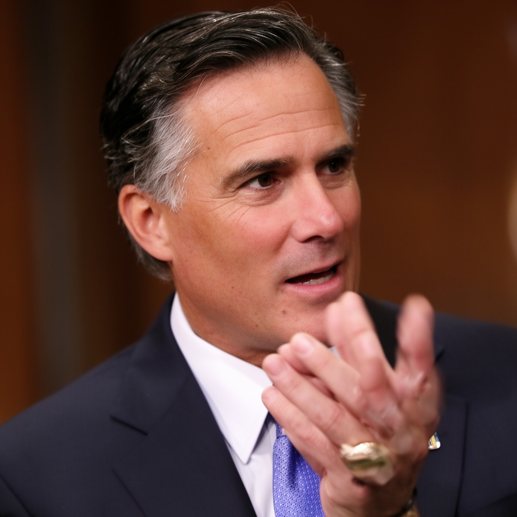 AI-generated illustration of Mitt Romney