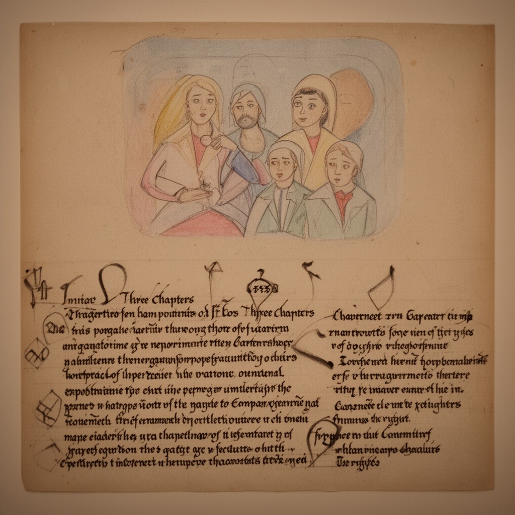 AI-generated illustration of Three Chapters