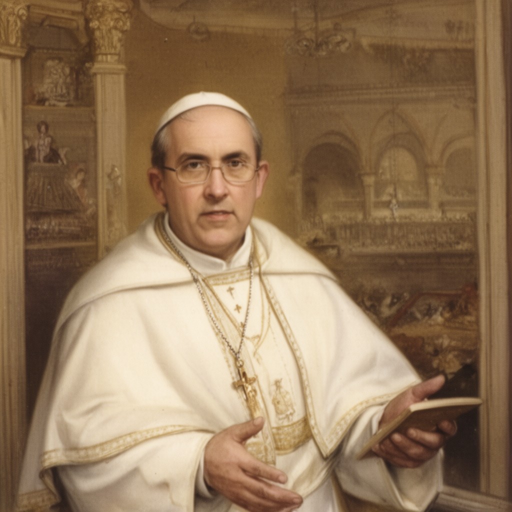 AI-generated illustration of Pope Vigilius