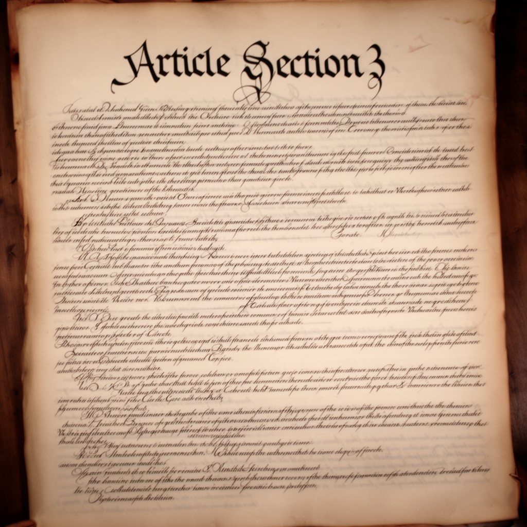 AI-generated illustration of Article I, Section 3 of the United States Constitution