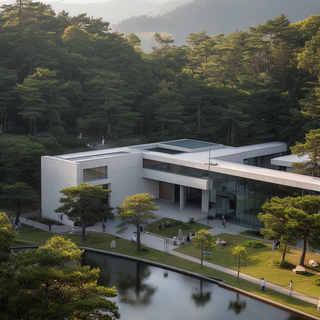 AI-generated illustration of Miho Museum