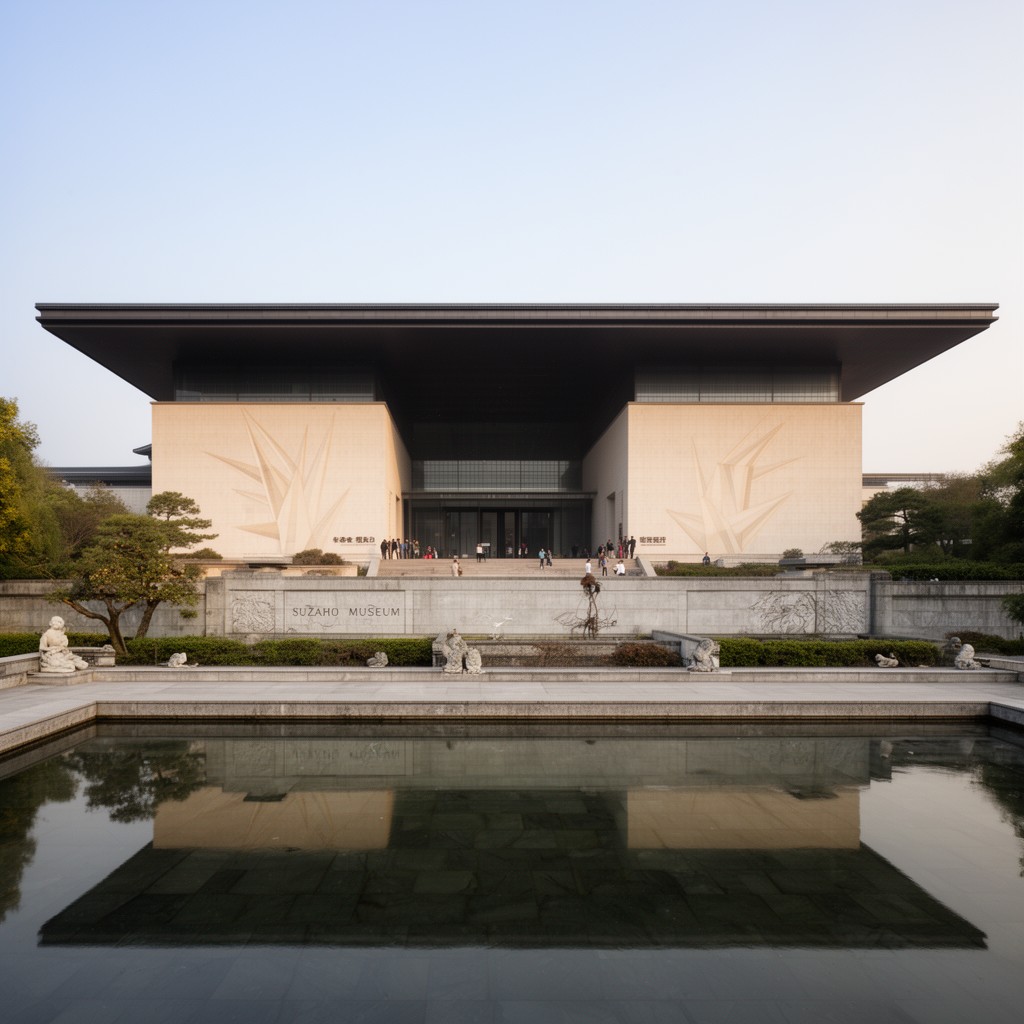 AI-generated illustration of Suzhou Museum