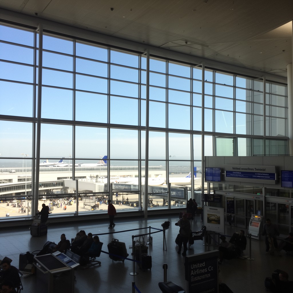 AI-generated illustration of United Airlines Terminal C