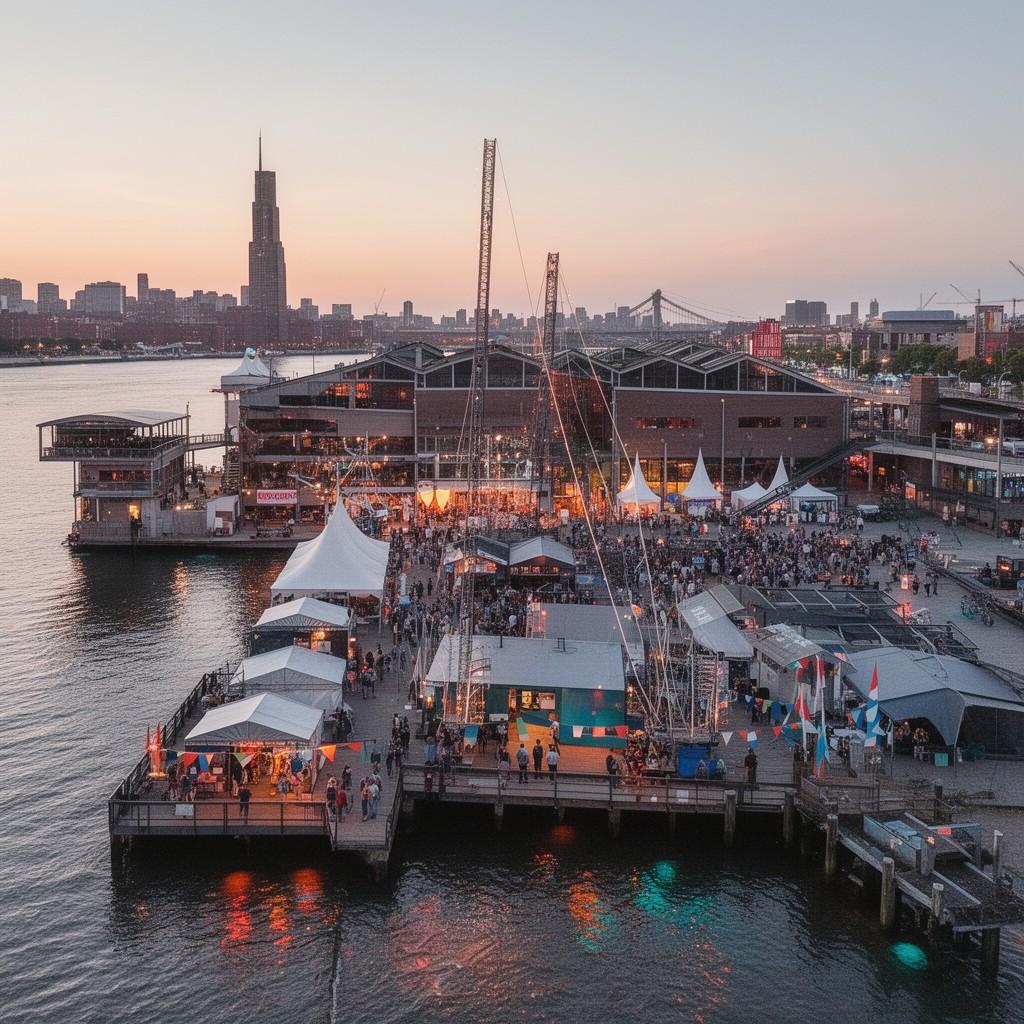 AI-generated illustration of Festival Pier site