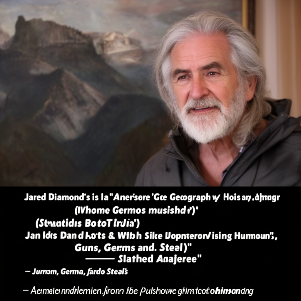 AI-generated illustration of Jared Diamond