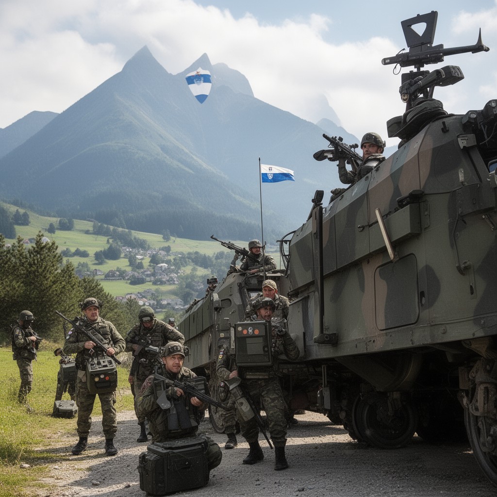 AI-generated illustration of Slovenian Armed Forces